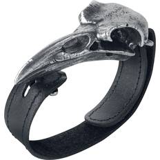 Alchemy Gothic Alchemy Gothic Læderarmbånd - Raven Skull