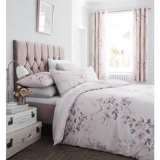Catherine Lansfield Canterbury Easy Care Påslakan Rosa, Gul (200x135cm)