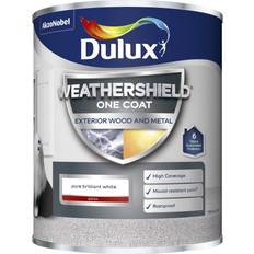 Dulux Trade Weathershield One Coat Gloss Pure Metal Paint, Wood Paint White 0.75L