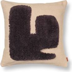 Cuadrado Cojines Decorativos Ferm Living Lay Cushion Men Textile 50x50 cm Sand / Dark Brown Cojín de Decoración Completo Beige, Marrón (50x50cm)