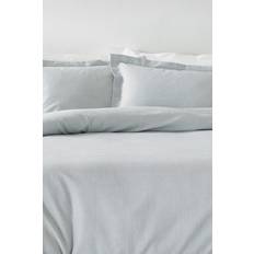 Textured Waffle Duvet Cover Silver