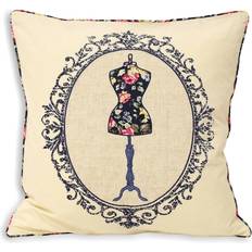 Cotone Copricuscini Riva Home Victoria Mannequin Copricuscino Blu (45x45cm)