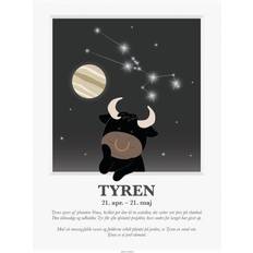 Kartong Tavlor & Posters Barnrum Kids by Friis Taurus Zodiac Poster 30x40cm