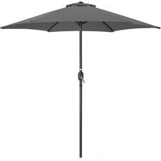 Christow Grey Garden Parasol Umbrella Steel