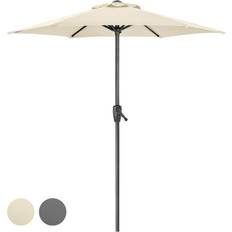 Christow Cream Garden Parasol 2m Sun Shade Umbrella