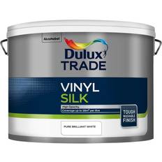 Dulux Trade Vinyl Silk Wall Paint Pure Brilliant White 10L