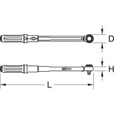 KS Tools Momentnøgler KS Tools ERGOTORQUE Ratchet Torque Wrench 516.1482 Momentnøgle