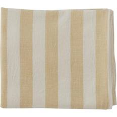 Tovaglie OYOY Nappe Rayée En Coton Organique Taille 260x140 - Orange Tovaglia Beige