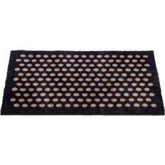 Gummi Tæpper & Skind Tica Copenhagen Floormat Dot Sort, Beige cm