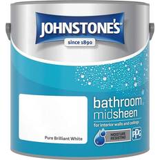 Paint Johnstones Bathroom Mid Sheen Wet Room Paint Pure Brilliant White 2.5L