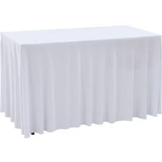 Bordsöverdrag vidaXL stretchable Bordsduk Vit (243x76cm)
