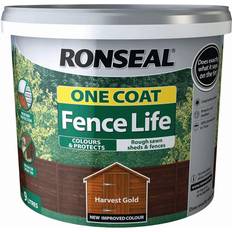 Ronseal harvest gold Ronseal One Coat Fence Life Paint Tudor Harvest Wood Paint Gold