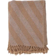 Bloomingville Katrín Plaid Tæppe Beige, Brun, Grå, Pink