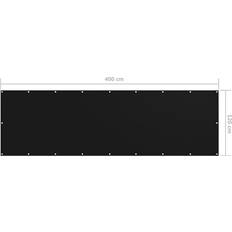 vidaXL altanafskærmning 120x400 oxfordstof sort