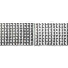 Dkd Home Decor Grå Bølger Gulvtæpper Sæt af 2 150 x 210 cm Grå, Hvid
