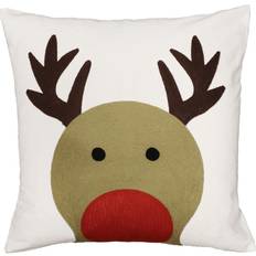 Hemtextil Redlunds Jul Rudolf Multi Kuddöverdrag Vit (45x45cm)