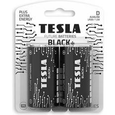 Black Alkaline Battery D LR20 2-pack