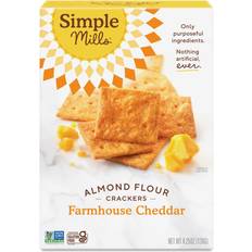 Simple Mills Almond Flour Crackers Gluten Free Farmhouse Cheddar