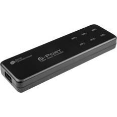 Usb oplader 6 port Good Connections Connection USB-Desktop-Schnellladestation 120W 6-Port USB-C PD schwarz