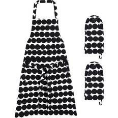 Marimekko Förkläden Marimekko Räsymatto Förkläde Grytvantar Förkläde Vit, Svart