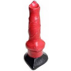 XR Brands Cc Hell-Hound Canine Penis Silicone Dildo Red in stock