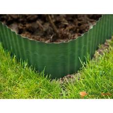 Vert Bordures de Pelouse Nature Bordure À Gazon Ondulée PVC Vert H 20 cm x 9 m