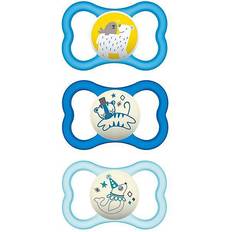 Mam Pacifiers & Teething Toys Mam Air Day/night 3-Pack 6 Months Glow In The Dark Pacifiers Blue Blue 6-12 Months