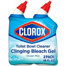 Clorox bleach bathroom cleaner Clorox 24 Ocean Mist Toilet Bowl Cleaner Clinging Bleach Gel