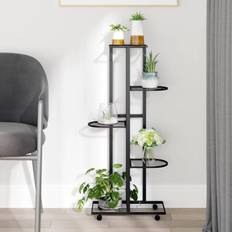 Jern - Sort Plantekasser vidaXL blomsterstativ 5 niveauer jern Plantekasse