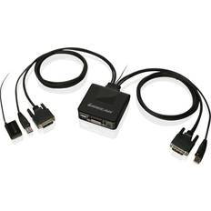 IOGEAR 2-Port USB DVI Cable KVM Switch 1920 x 1200 1 x DVI