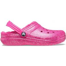 Crocs Kid's Classic Glitter Lined Clog - Fuchsia Fun/Multi