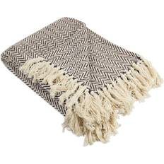 Design Imports DIIÂ® Dark Brown Chevron Blankets Brown, Beige (152.4x127cm)