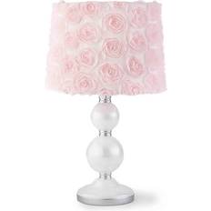 Baby lamp Barnrum Levtex Baby Fiori Lamp And Shade White/pink pink Nattlampa