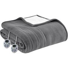 Textiles Serta Fleece To Heated King Blanket Blankets Gray (213.36x213.36)