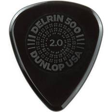 Black Picks Dunlop 450P200 Prime Grip Delrin 500 Guitar Picks 2.0mm 12-pack