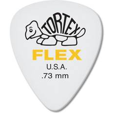 Musical Accessories Dunlop Tortex Flex Standard Guitar Picks, .73mm Gauge, White, 72-Pack