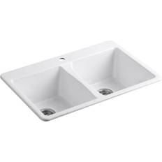 Kohler cast iron sink Kohler K-5873-1 Deerfield 33" Double Cast-Iron