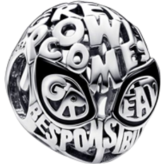 Pandora Marvel Spider-Man Mask Charm - Silver/Black