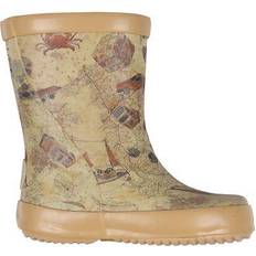 Wheat Alpha Printed Rubber Boot- Holiday Map