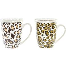 Acciaio inossidabile Tazze Dkd Home Decor Leopard Tazza 38cl 2pcs