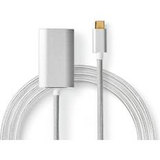 2 han 1 hun usb Nedis USB C-HDMI M-F 2m