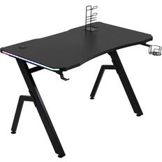 Homcom Ergonomic LED Gaming Desk - Black, 1200x660x760mm