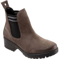 Gray - Women Chelsea Boots Bueno Florida - Grey Nubuck Knit