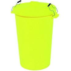 Slingsby Dustbin with Clip On Lid Yellow 90L 415696
