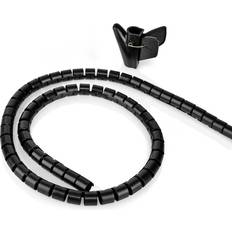 Cable management tray Nedis Kabel Management Spiral ærme 2.00 m 1 stk. Maksimal tykkelse på kabel: 16 mm PE Sort