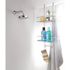 Argento Accessori per il bagno Metaltex Mensola Da Appendere Con 2 26 x 20 H 58