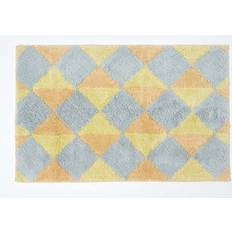 Grey Non-Slip Bath Mats Homescapes Harlequin Pattern