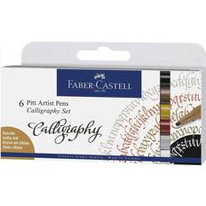 Kalligrafiset Faber-Castell 167506 bläckpenna Pitt Artist Pen kalligrafiset, 2,5 mm, 6-fodral, flerfärgad