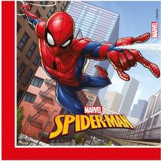 Rosso Articoli per Feste 20 Asciugamani Spiderman Crime Fighter