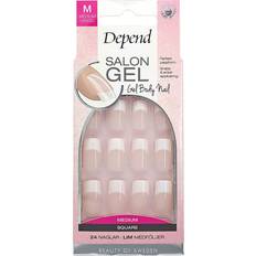 False Nails Depend Salon Gel Medium Square - Nude